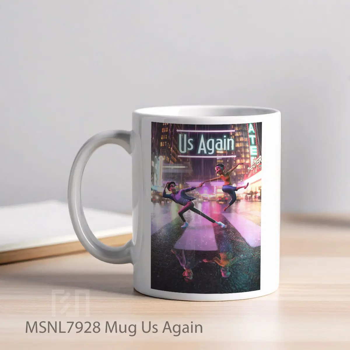Mug Us Again Gelas Keramik Tema Film MSNL7928 - Tampak Kiri