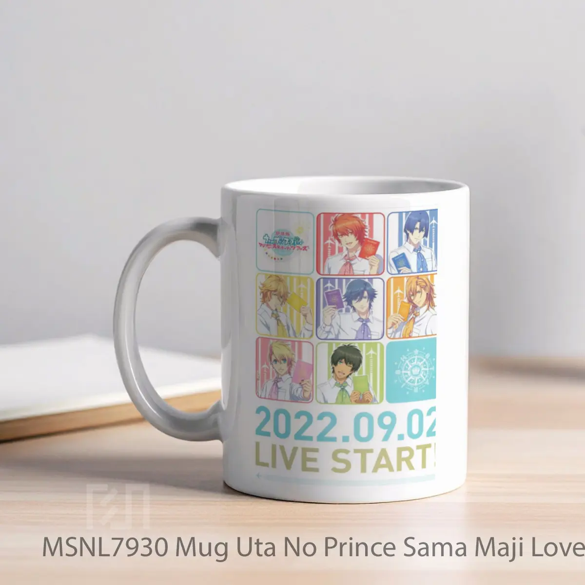 Mug Uta No Prince Sama Maji Love Starish Tours Gelas Keramik Tema Film MSNL7930 - Tampak Kiri