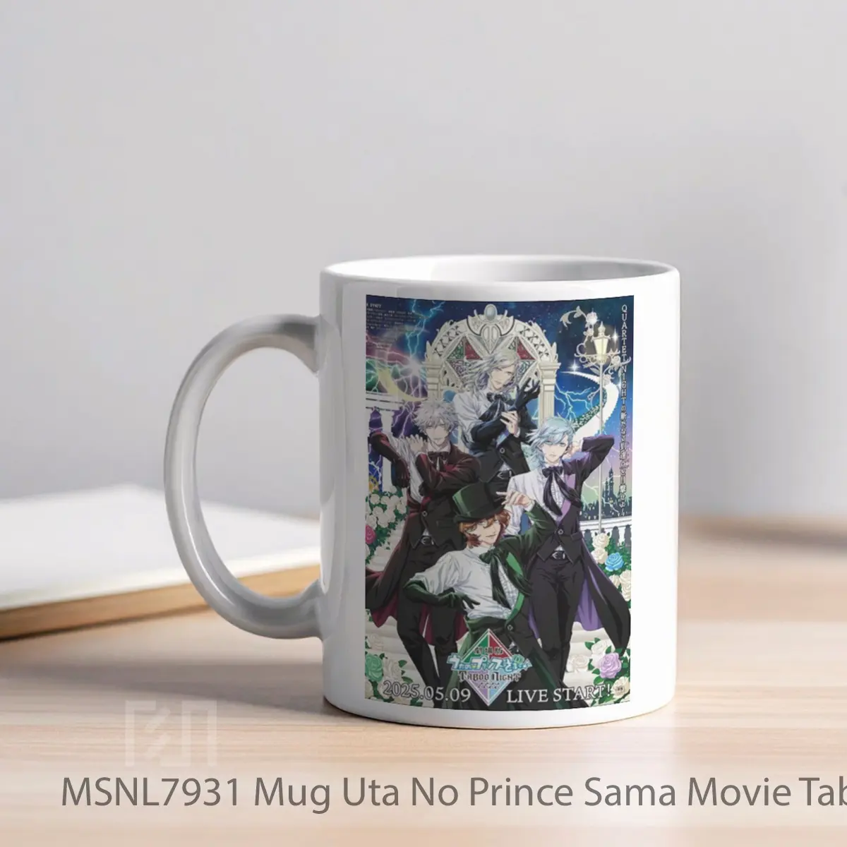 Mug Uta No Prince Sama Movie Taboo Night Kisses Gelas Keramik Tema Film MSNL7931 - Tampak Kiri