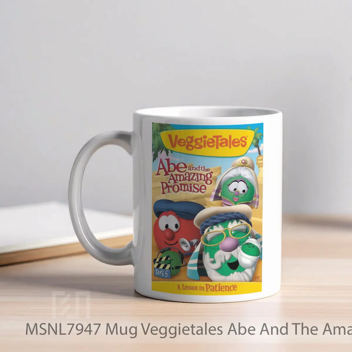 Mug Veggietales Abe And The Amazing Promise Gelas Keramik Tema Film MSNL7947 - Tampak Kiri