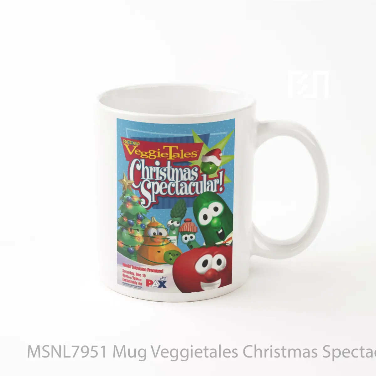 Mug Veggietales Christmas Spectacular Gelas Keramik Tema Film MSNL7951