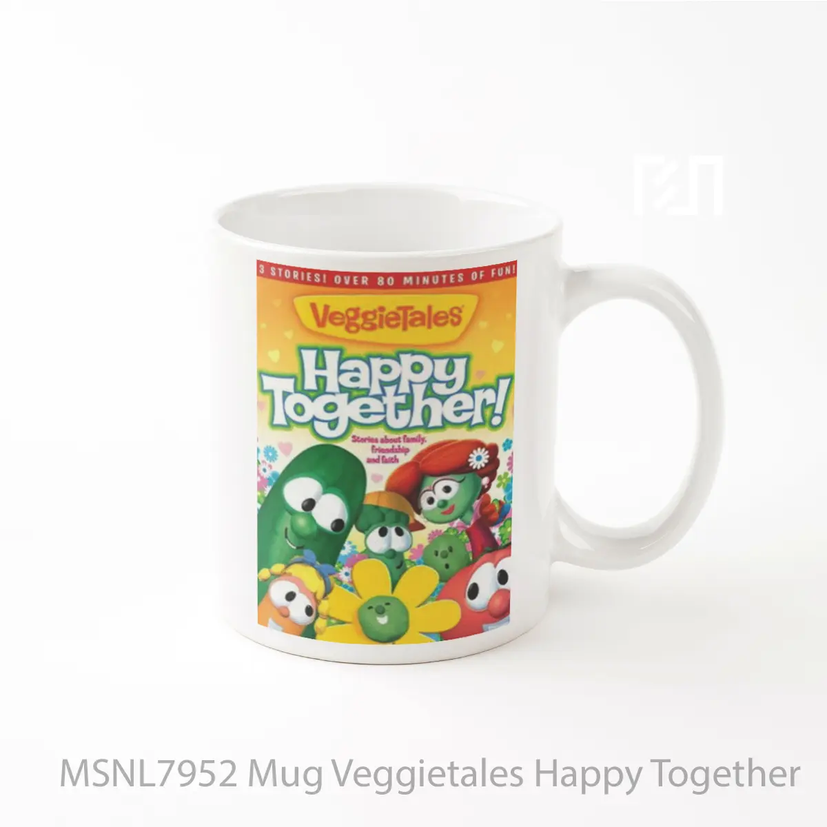 Mug Veggietales Happy Together Gelas Keramik Tema Film MSNL7952