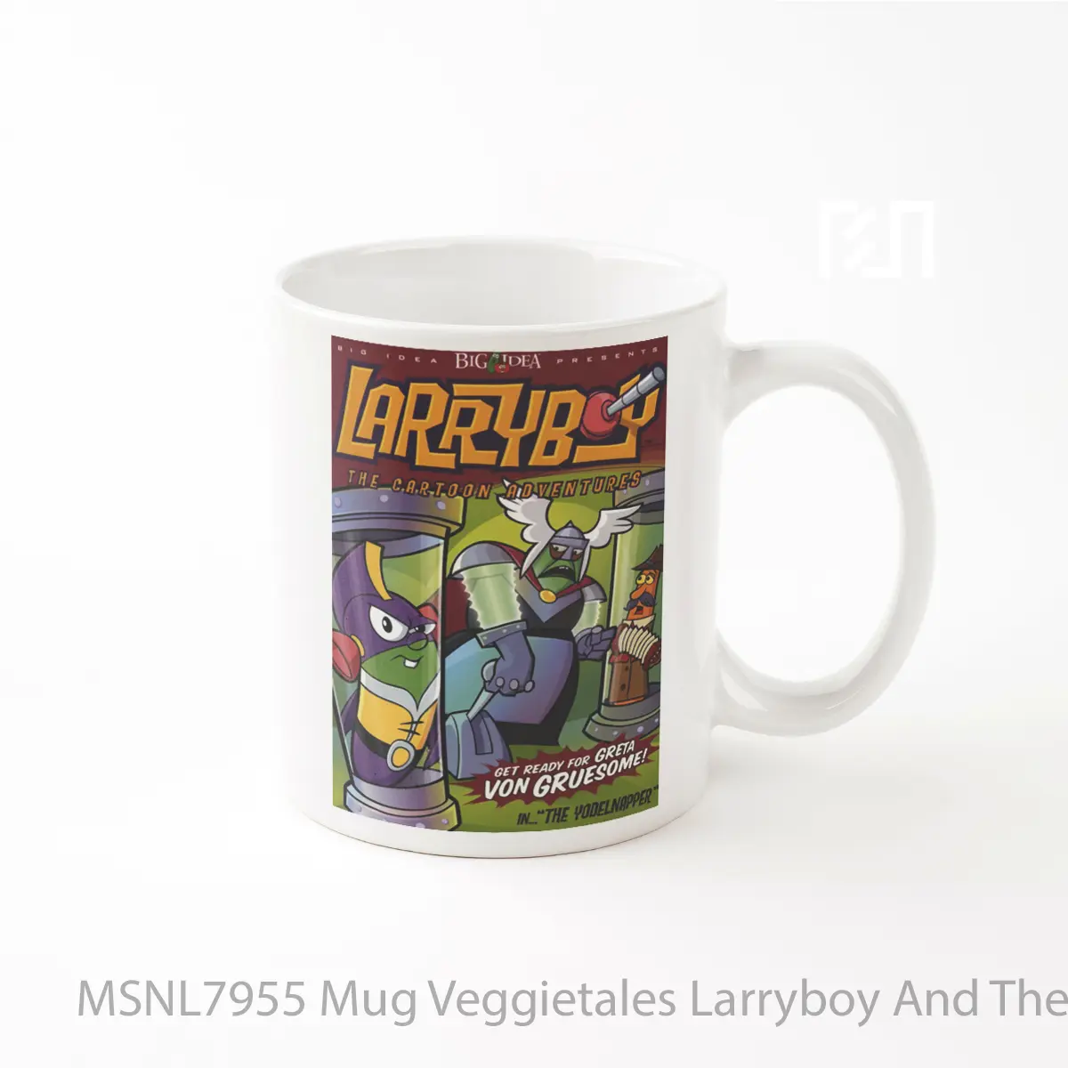 Mug Veggietales Larryboy And The Yodelnapper Gelas Keramik Tema Film MSNL7955