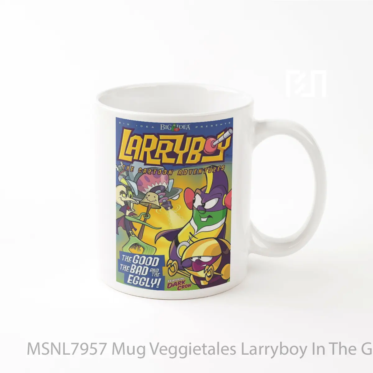 Mug Veggietales Larryboy In The Good The Bad And The Eggly Gelas Keramik Tema Film MSNL7957