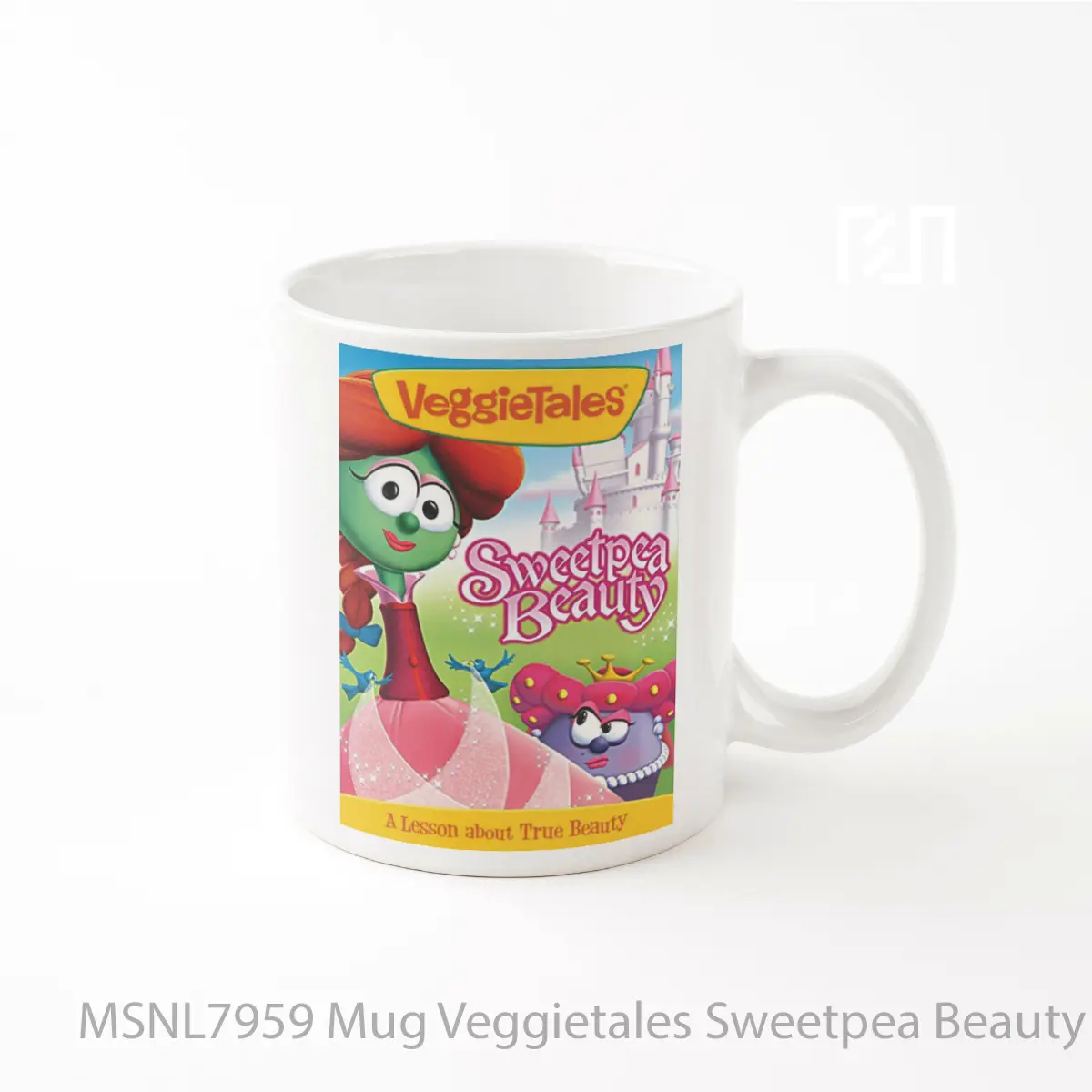 Mug Veggietales Sweetpea Beauty Gelas Keramik Tema Film MSNL7959