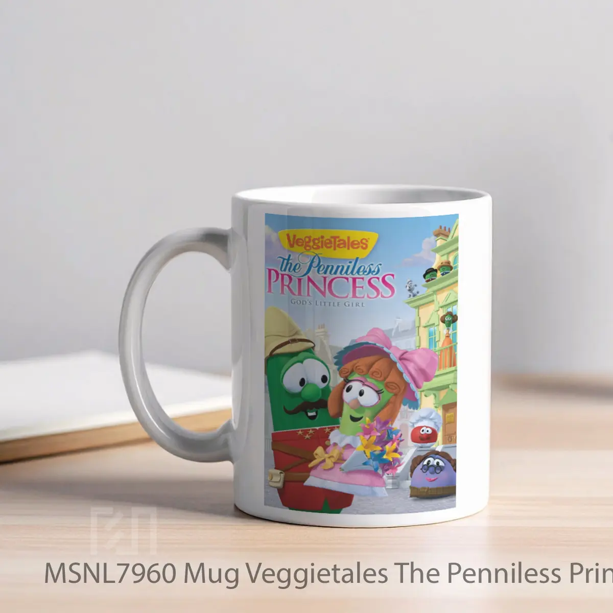 Mug Veggietales The Penniless Princess Gelas Keramik Tema Film MSNL7960 - Tampak Kiri