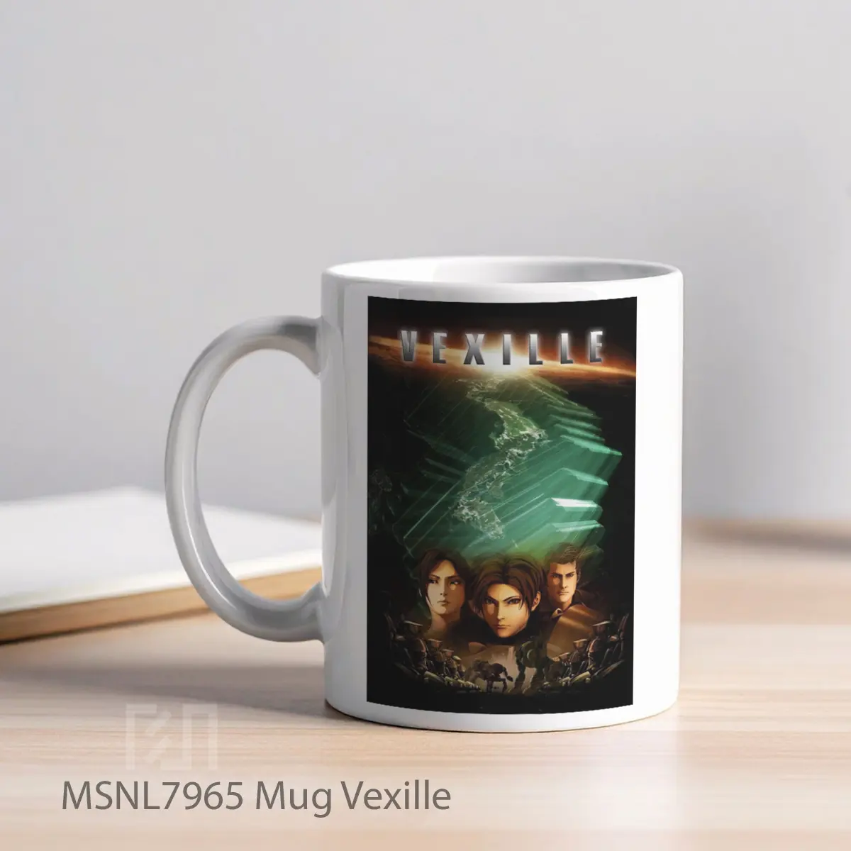Mug Vexille Gelas Keramik Tema Film MSNL7965 - Tampak Kiri
