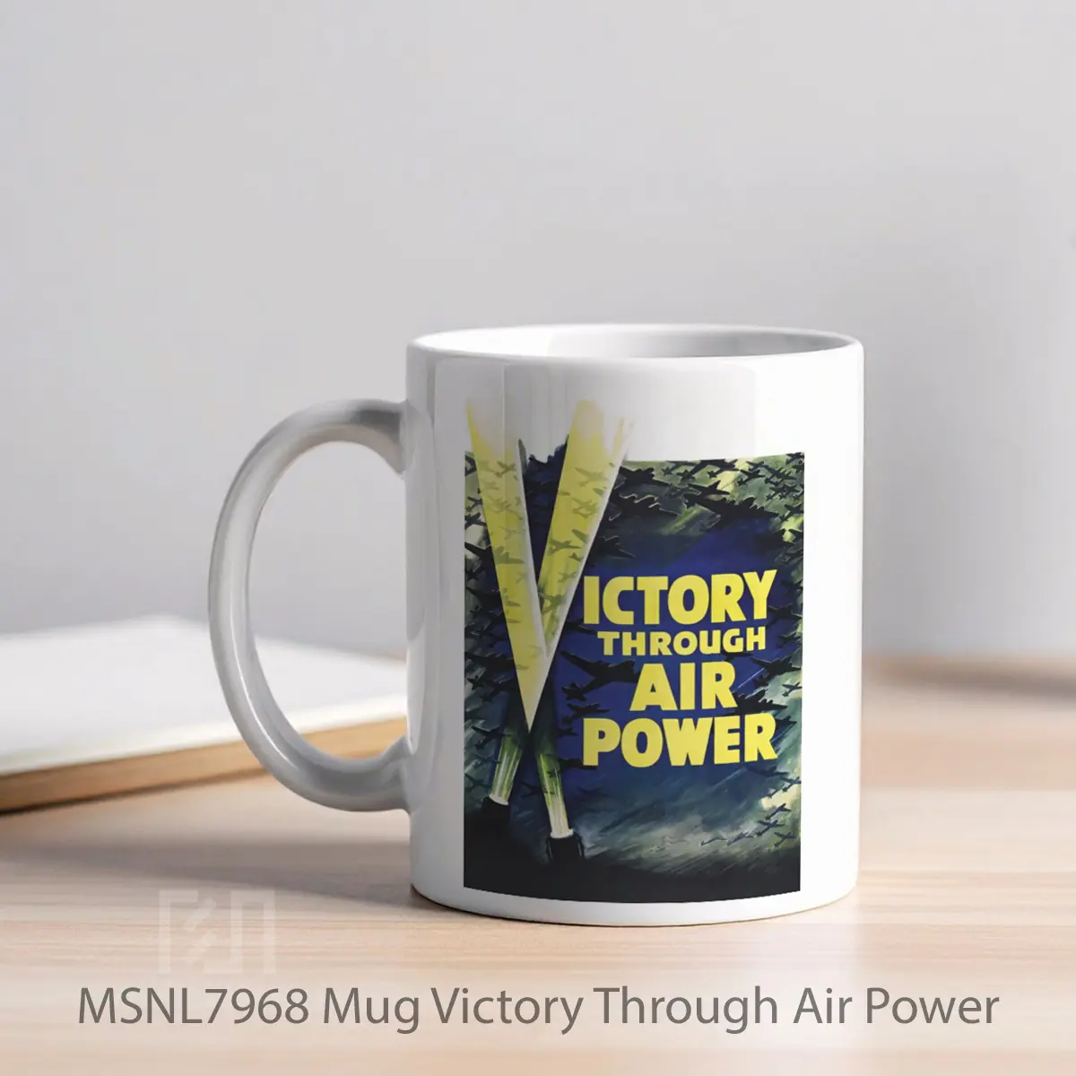 Mug Victory Through Air Power Gelas Keramik Tema Film MSNL7968 - Tampak Kiri