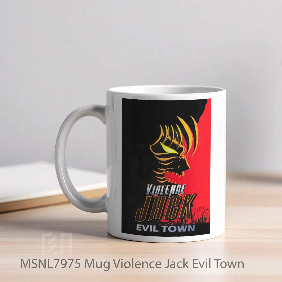 Mug Violence Jack Evil Town Gelas Keramik Tema Film MSNL7975 - Tampak Kiri