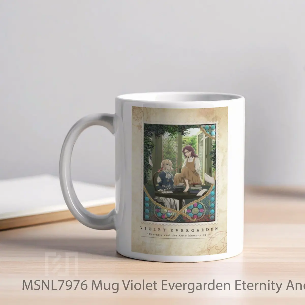 Mug Violet Evergarden Eternity And The Auto Memory Doll Gelas Keramik Tema Film MSNL7976 - Tampak Kiri