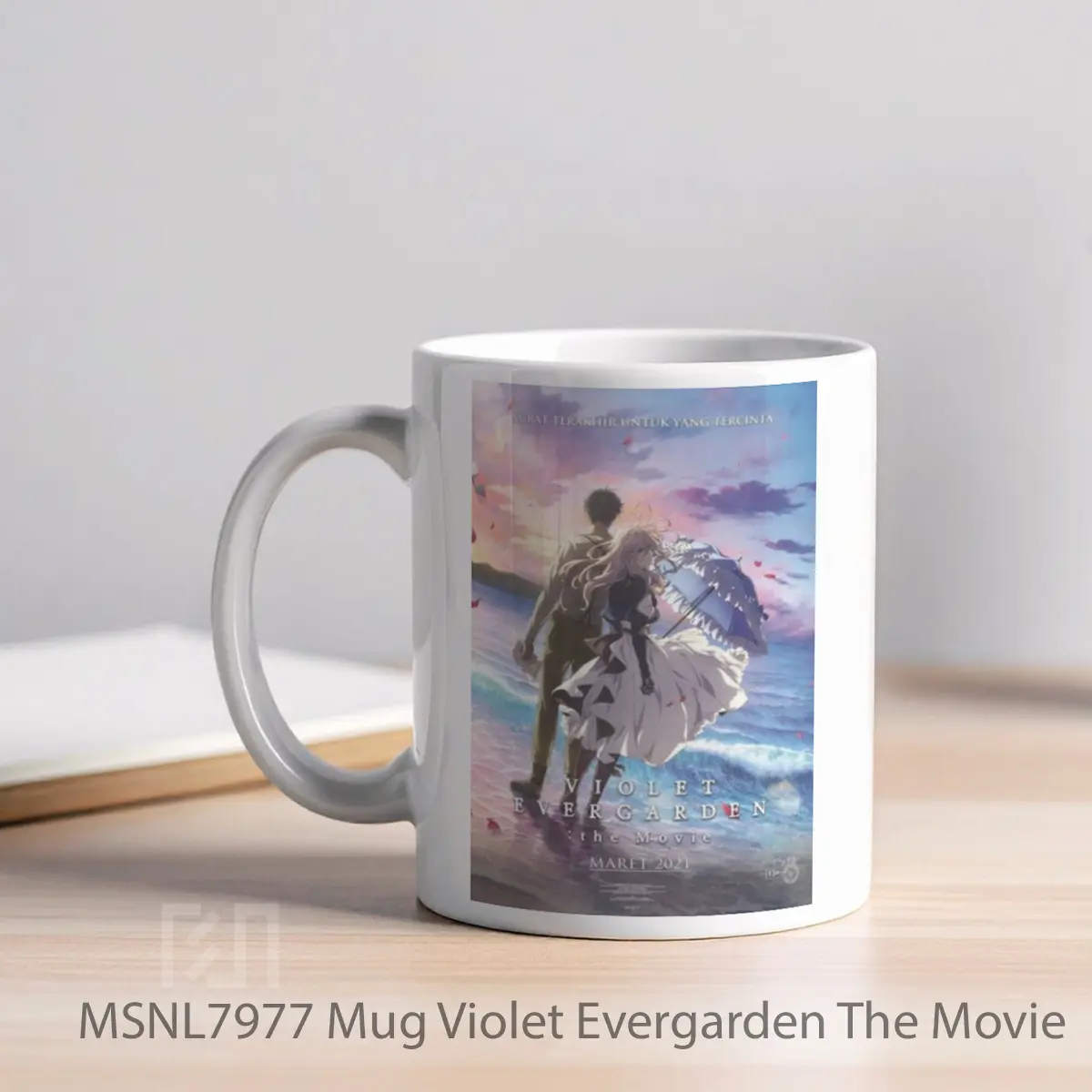 Mug Violet Evergarden The Movie Gelas Keramik Tema Film MSNL7977 - Tampak Kiri