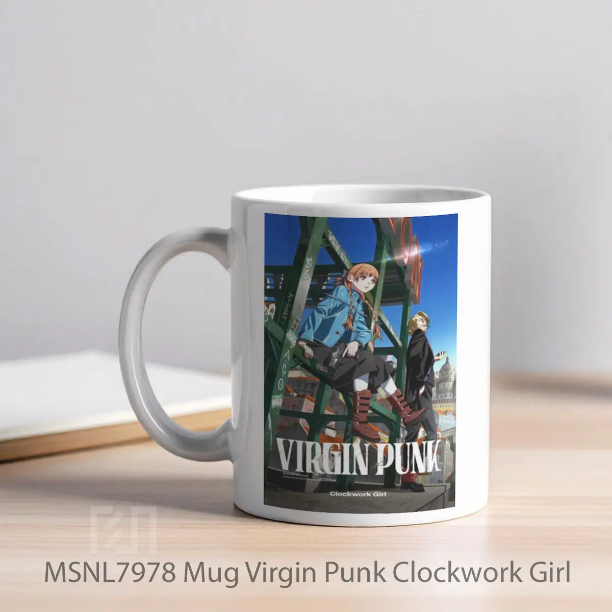 Mug Virgin Punk Clockwork Girl Gelas Keramik Tema Film MSNL7978 - Tampak Kiri