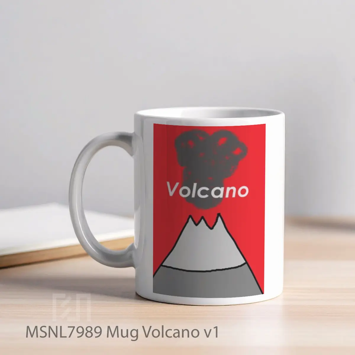 Mug Volcano V1 Gelas Keramik Tema Film MSNL7989 - Tampak Kiri