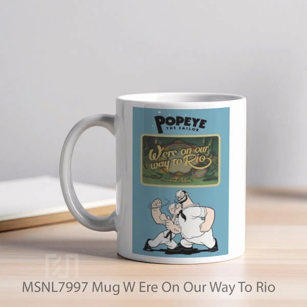 Mug W Ere On Our Way To Rio Gelas Keramik Tema Film MSNL7997 - Tampak Kiri