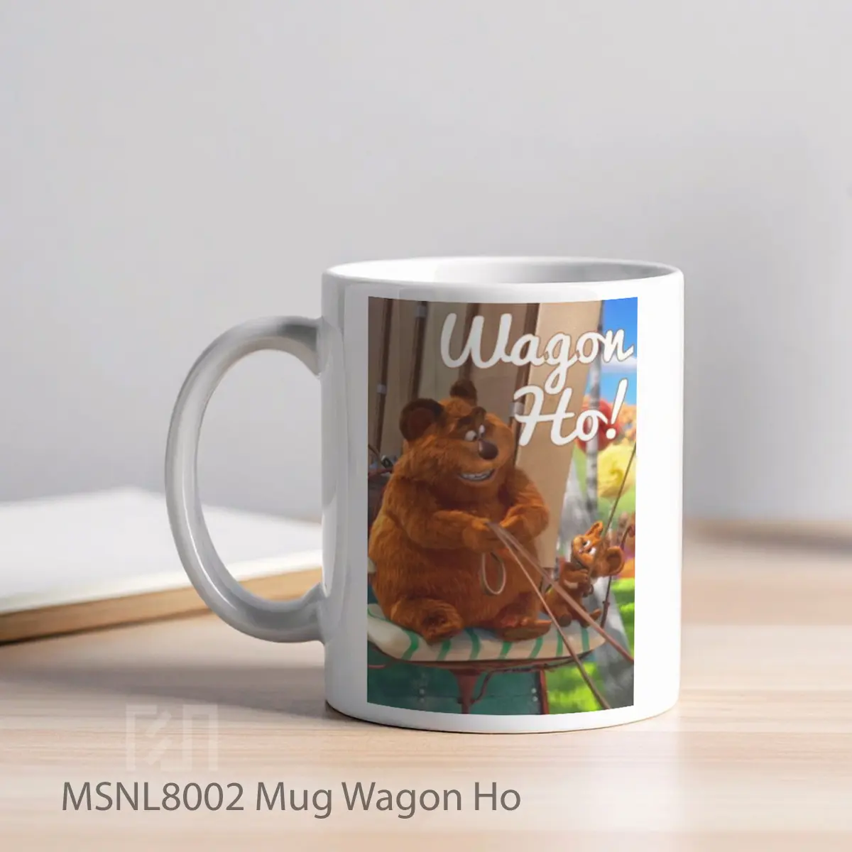 Mug Wagon Ho Gelas Keramik Tema Film MSNL8002 - Tampak Kiri