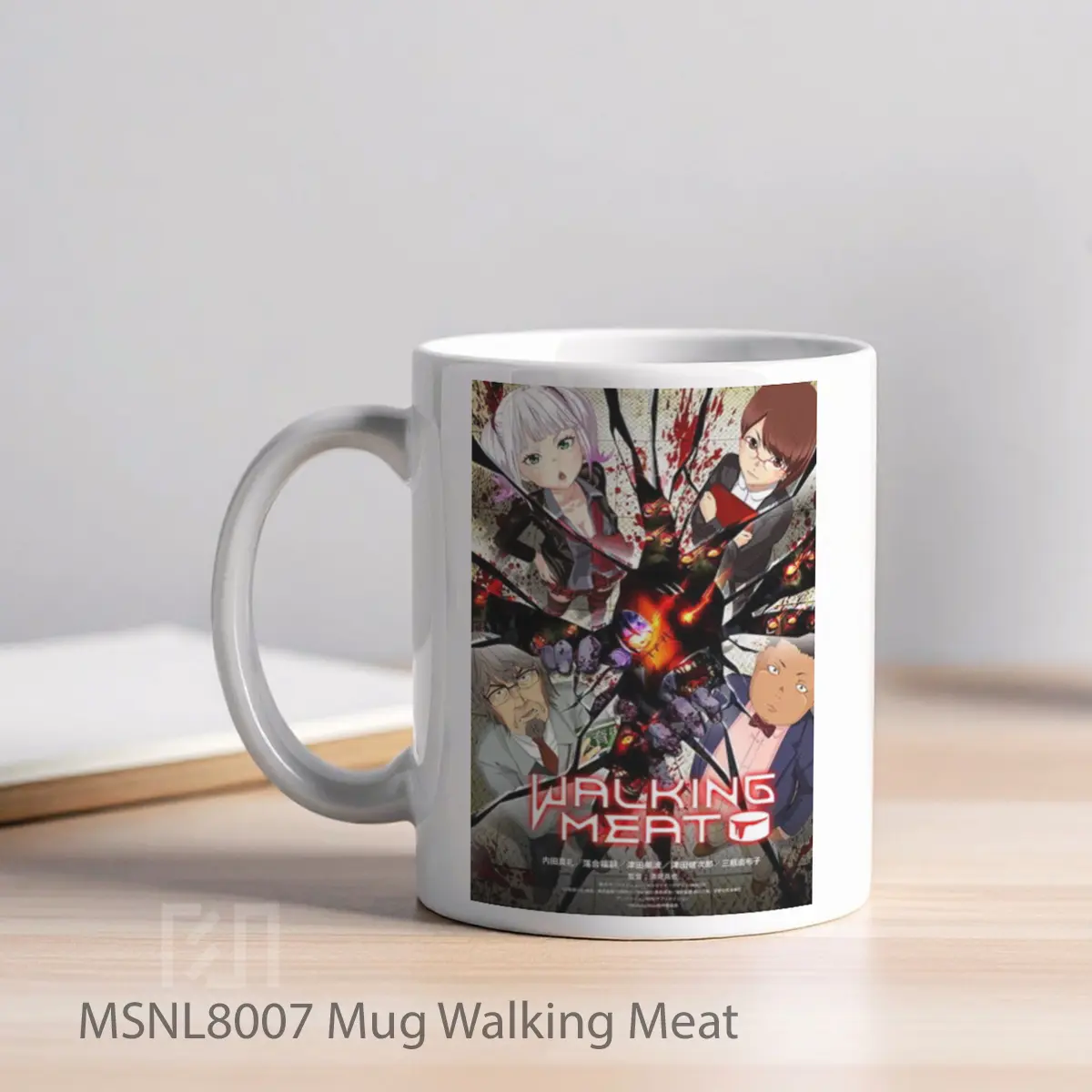 Mug Walking Meat Gelas Keramik Tema Film MSNL8007 - Tampak Kiri