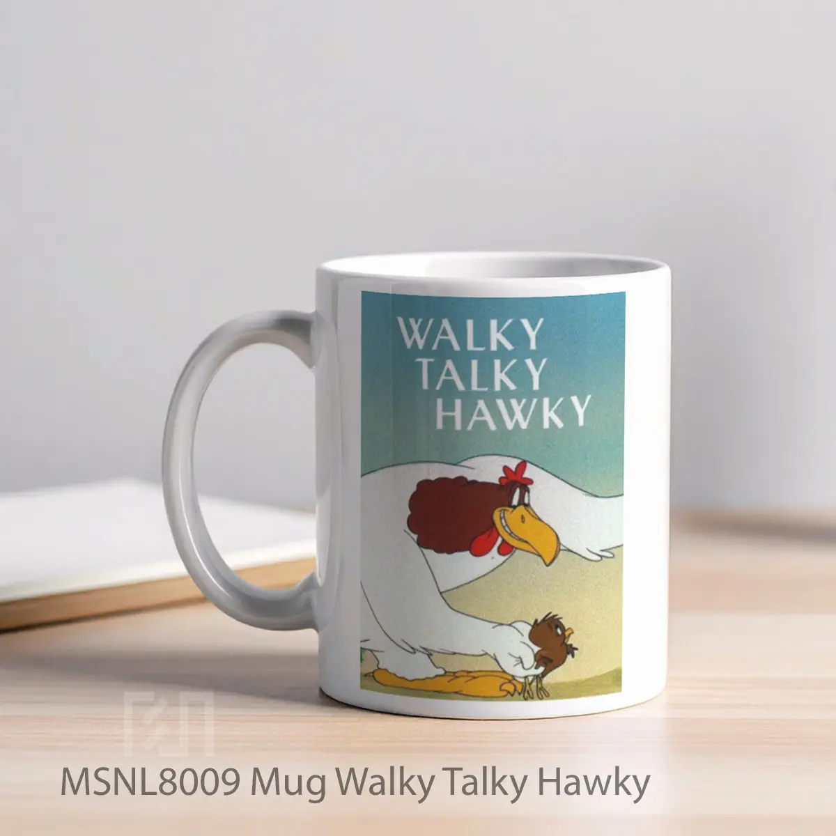 Mug Walky Talky Hawky Gelas Keramik Tema Film MSNL8009 - Tampak Kiri