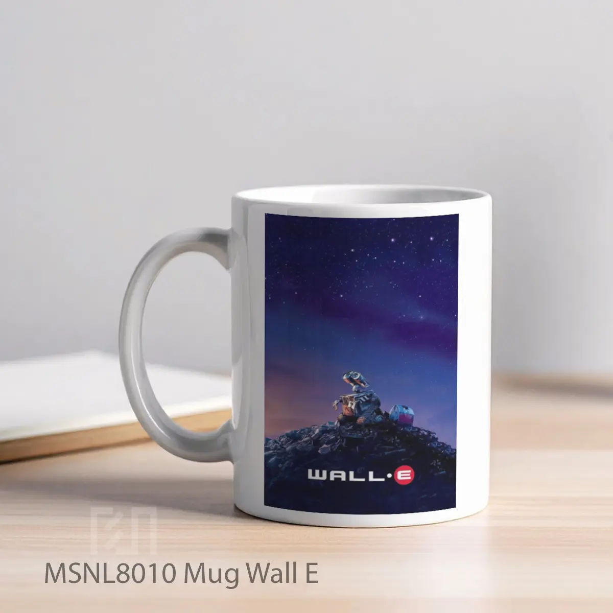 Mug Wall E Gelas Keramik Tema Film MSNL8010 - Tampak Kiri