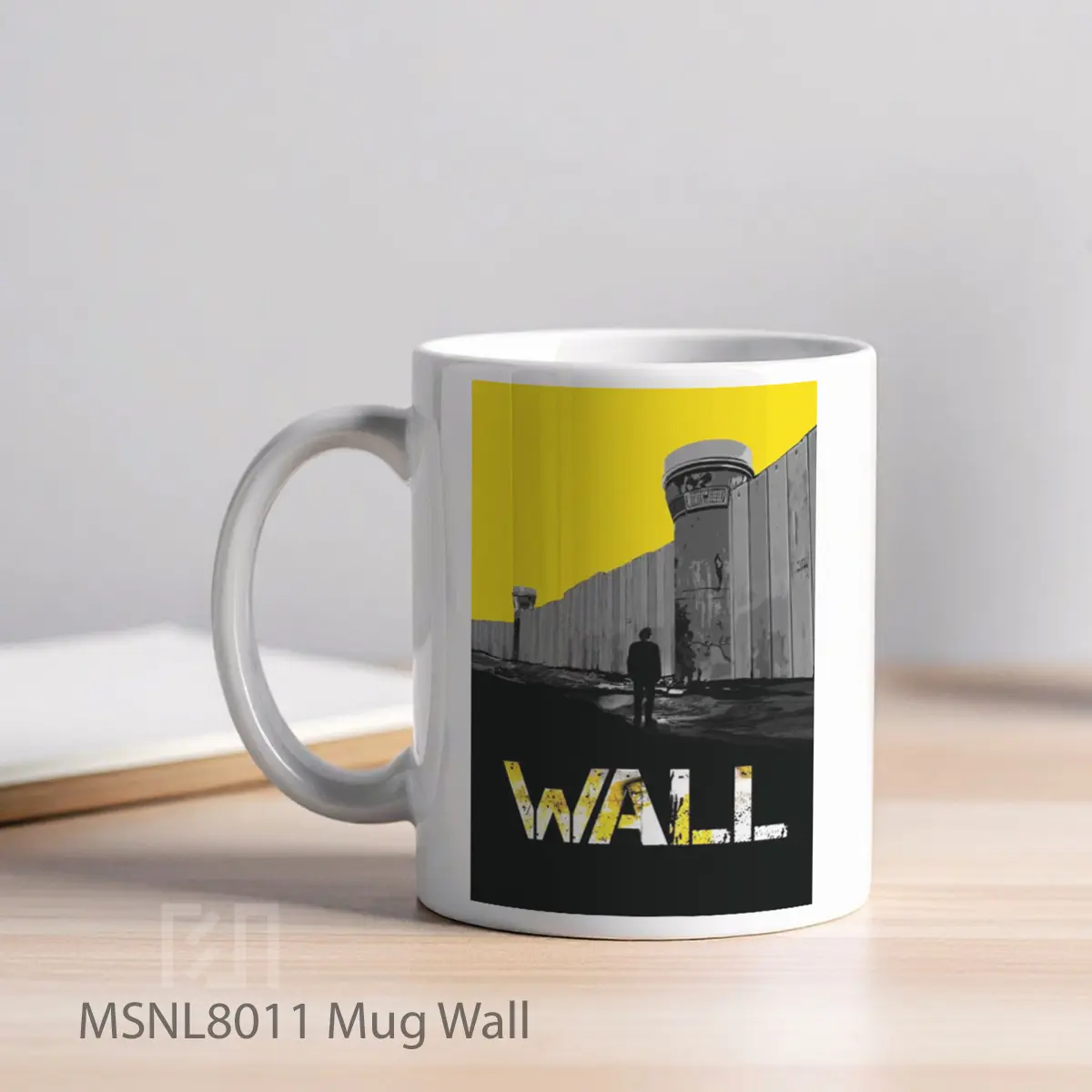 Mug Wall Gelas Keramik Tema Film MSNL8011 - Tampak Kiri