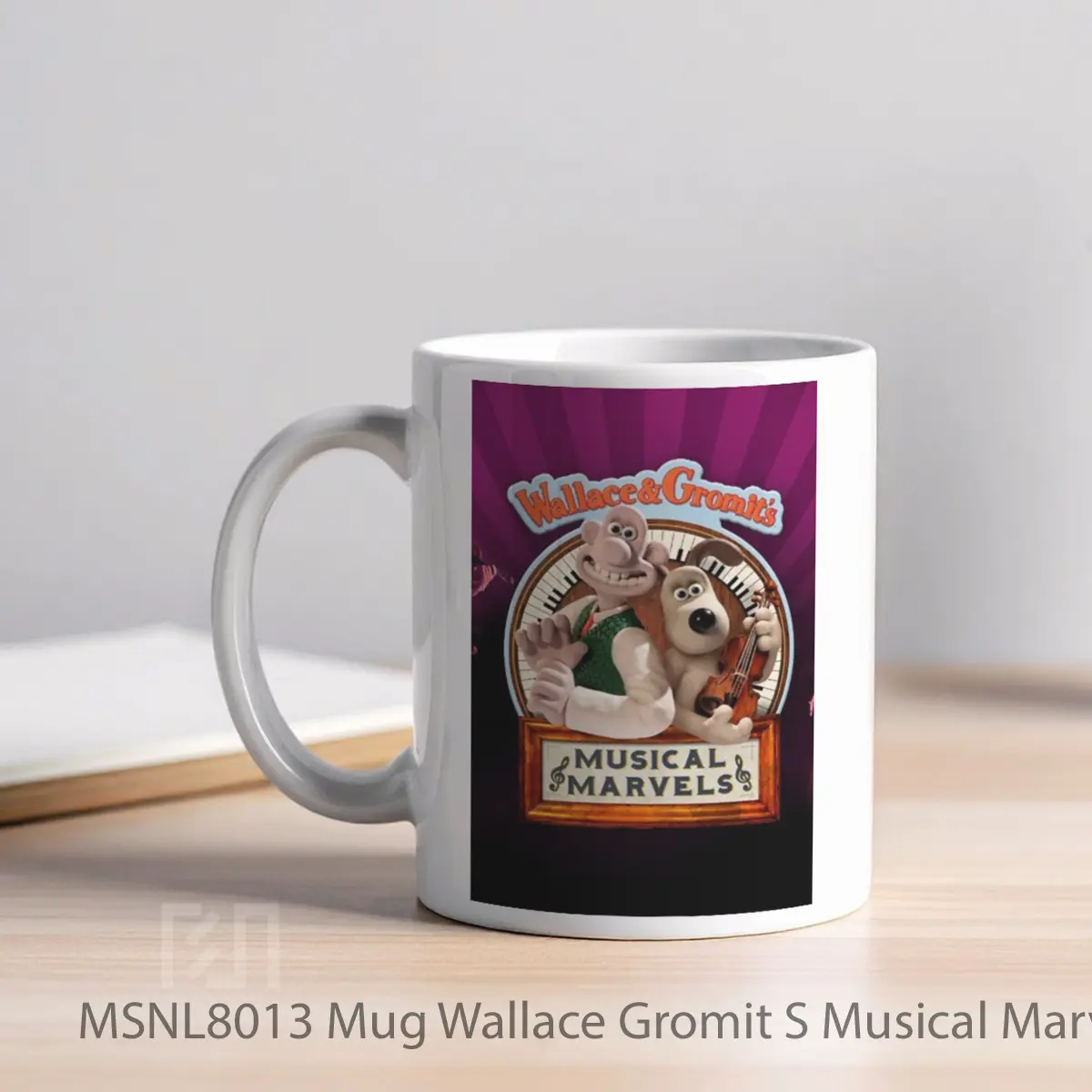 Mug Wallace Gromit S Musical Marvels Gelas Keramik Tema Film MSNL8013 - Tampak Kiri
