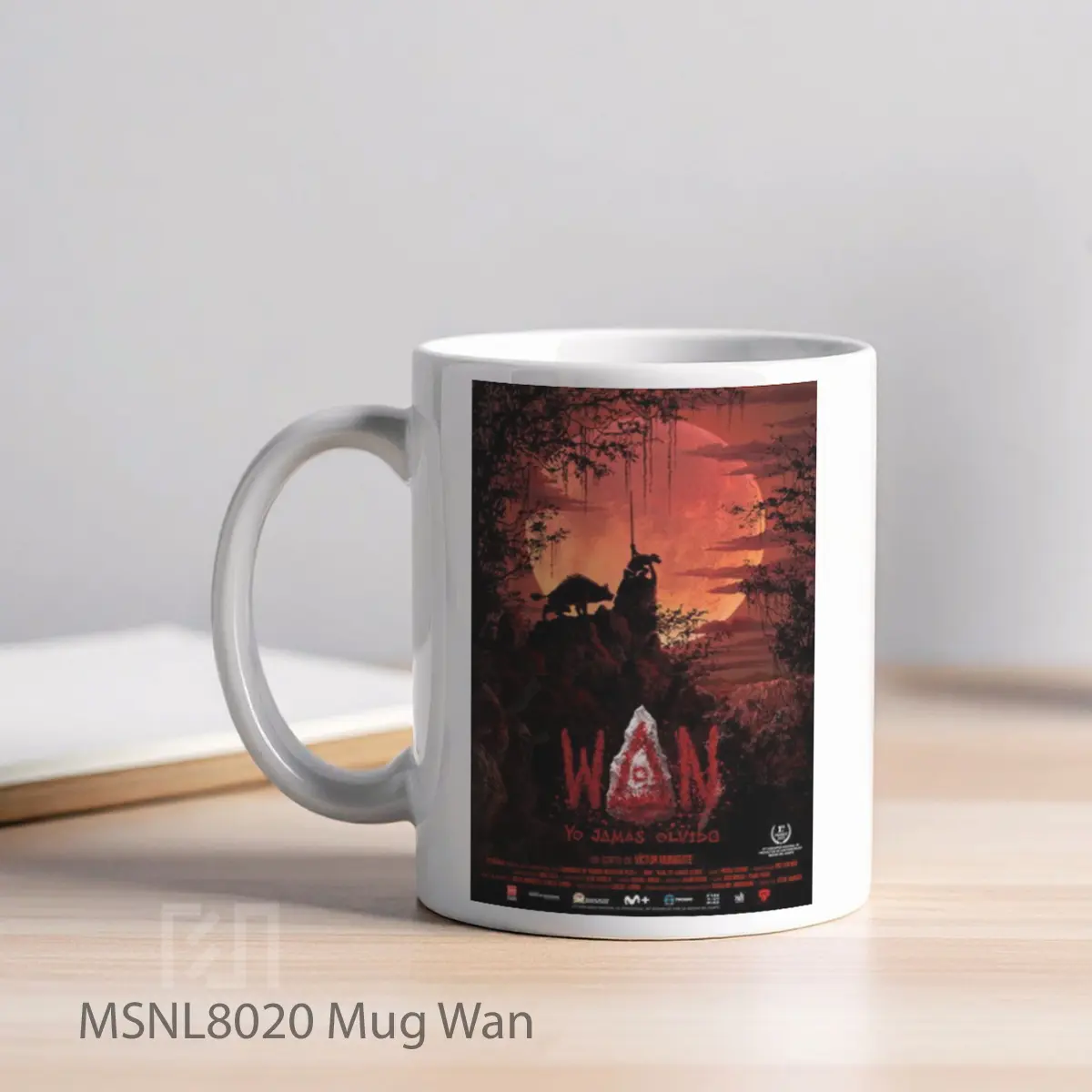 Mug Wan Gelas Keramik Tema Film MSNL8020 - Tampak Kiri