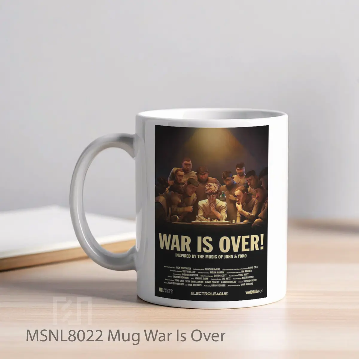 Mug War Is Over Gelas Keramik Tema Film MSNL8022 - Tampak Kiri