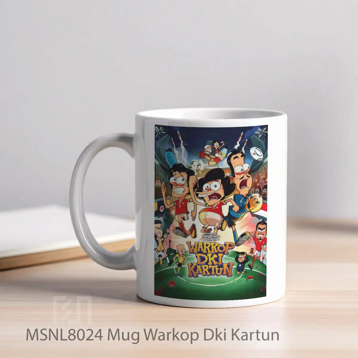 Mug Warkop Dki Kartun Gelas Keramik Tema Film MSNL8024 - Tampak Kiri