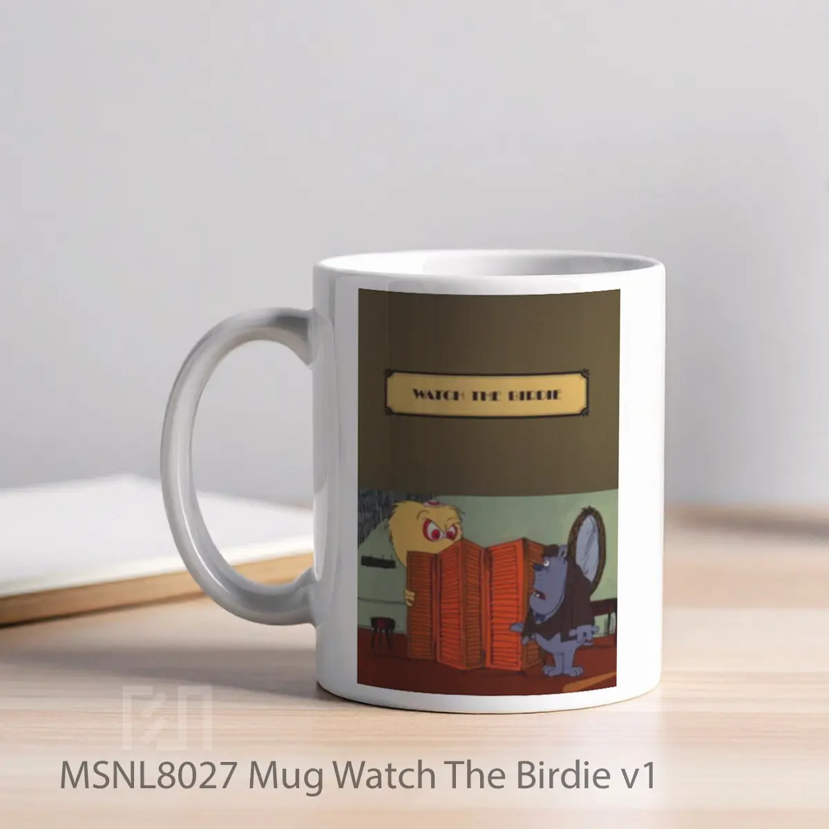 Mug Watch The Birdie V1 Gelas Keramik Tema Film MSNL8027 - Tampak Kiri