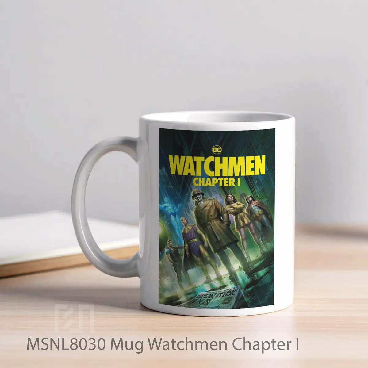 Mug Watchmen Chapter I Gelas Keramik Tema Film MSNL8030 - Tampak Kiri