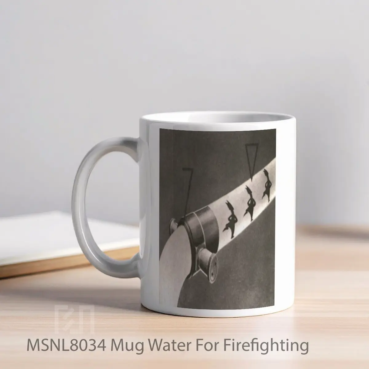 Mug Water For Firefighting Gelas Keramik Tema Film MSNL8034 - Tampak Kiri
