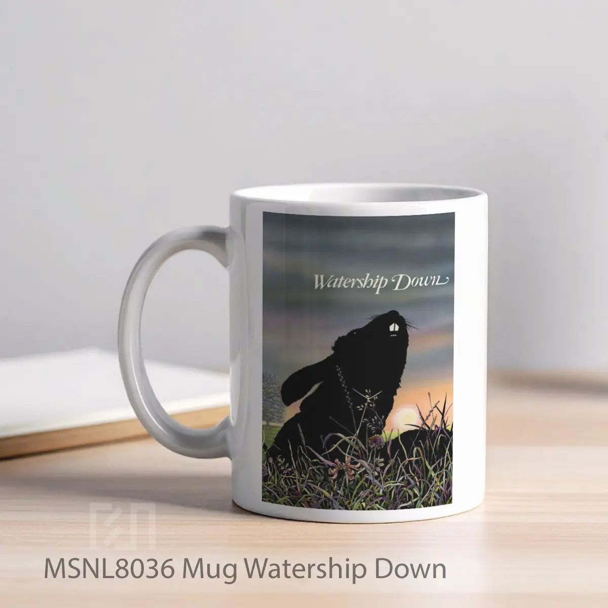 Mug Watership Down Gelas Keramik Tema Film MSNL8036 - Tampak Kiri