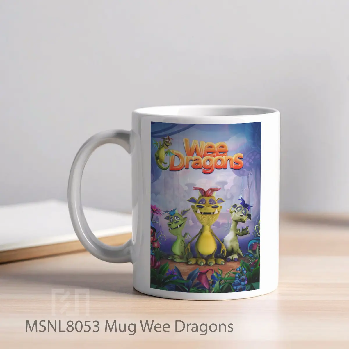 Mug Wee Dragons Gelas Keramik Tema Film MSNL8053 - Tampak Kiri