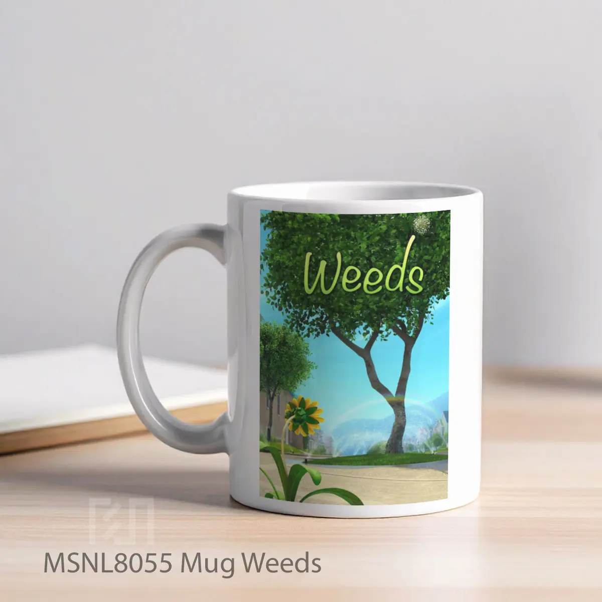 Mug Weeds Gelas Keramik Tema Film MSNL8055 - Tampak Kiri