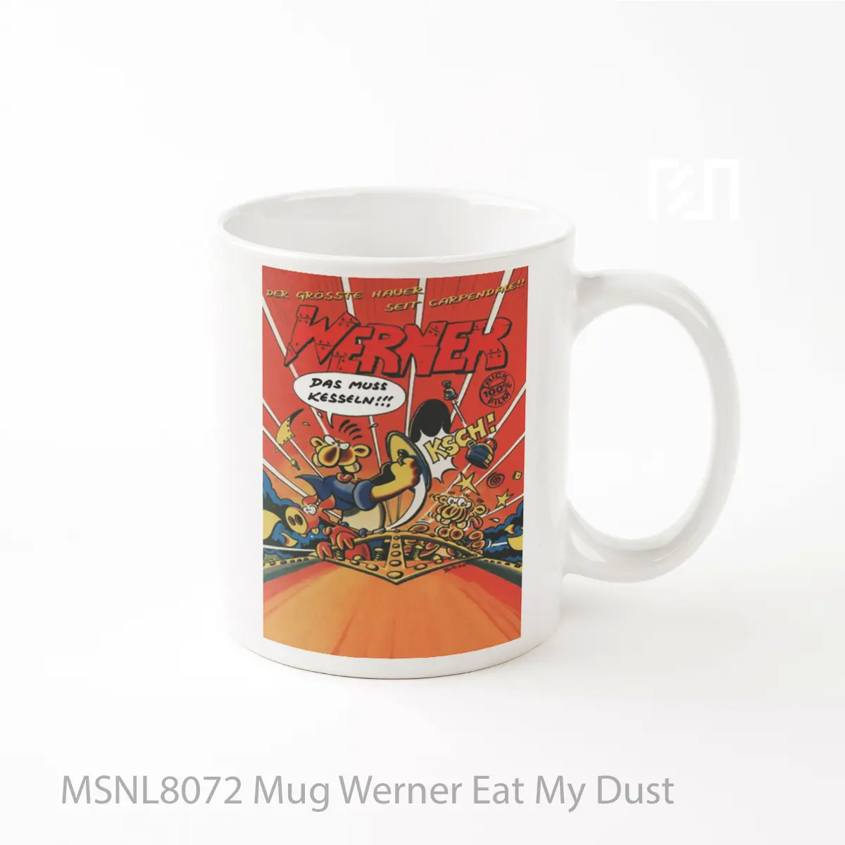 Mug Werner Eat My Dust Gelas Keramik Tema Film MSNL8072