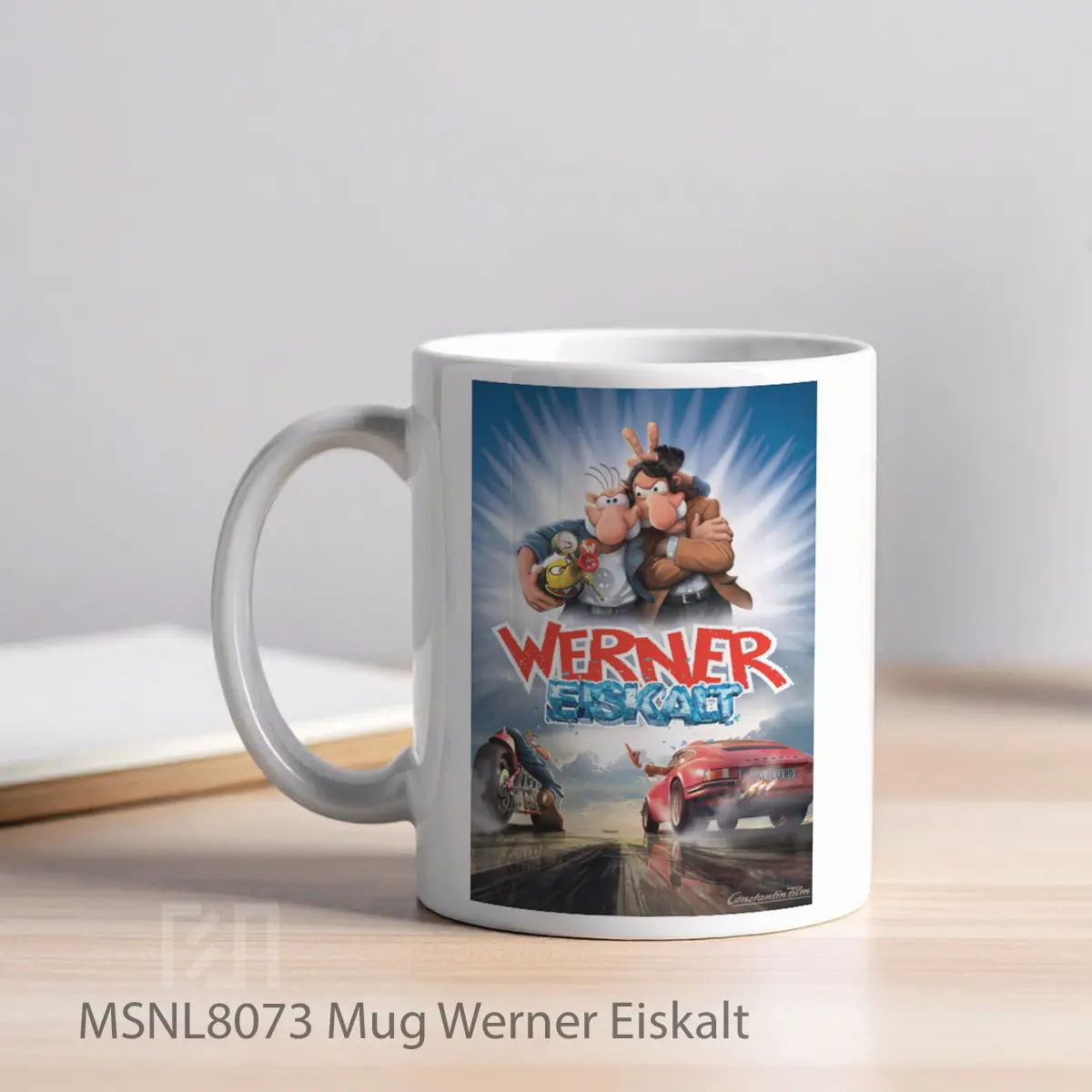 Mug Werner Eiskalt Gelas Keramik Tema Film MSNL8073 - Tampak Kiri