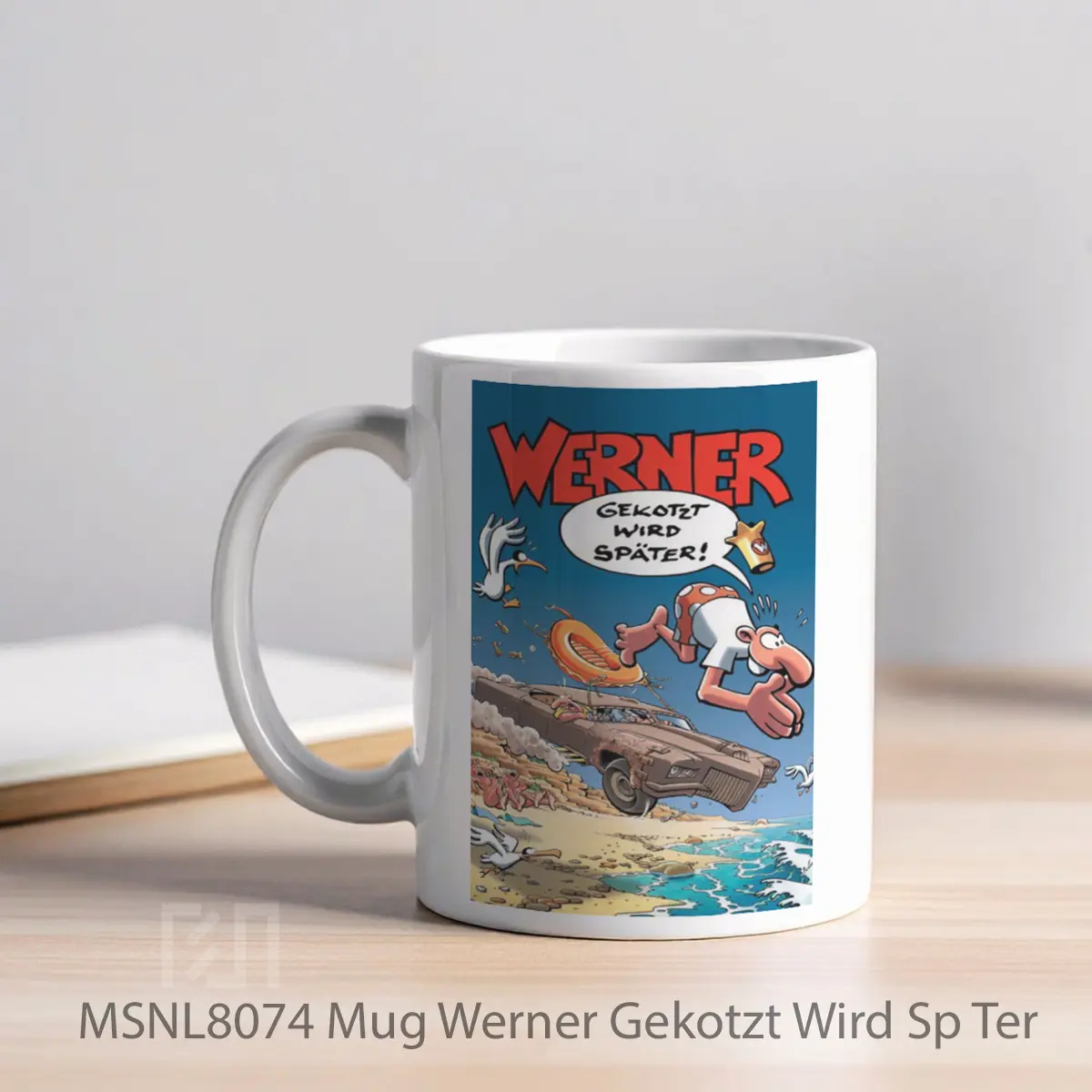 Mug Werner Gekotzt Wird Sp Ter Gelas Keramik Tema Film MSNL8074 - Tampak Kiri