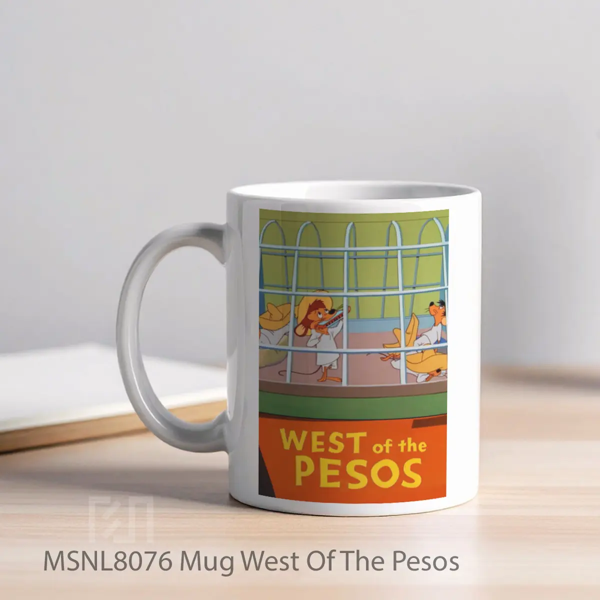 Mug West Of The Pesos Gelas Keramik Tema Film MSNL8076 - Tampak Kiri