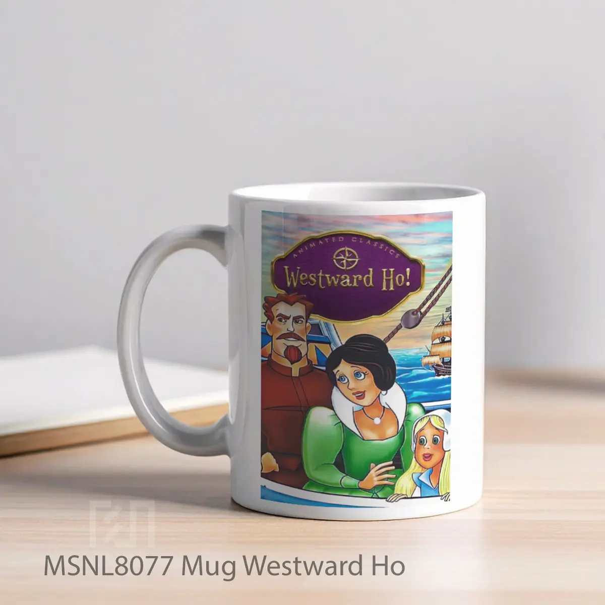 Mug Westward Ho Gelas Keramik Tema Film MSNL8077 - Tampak Kiri