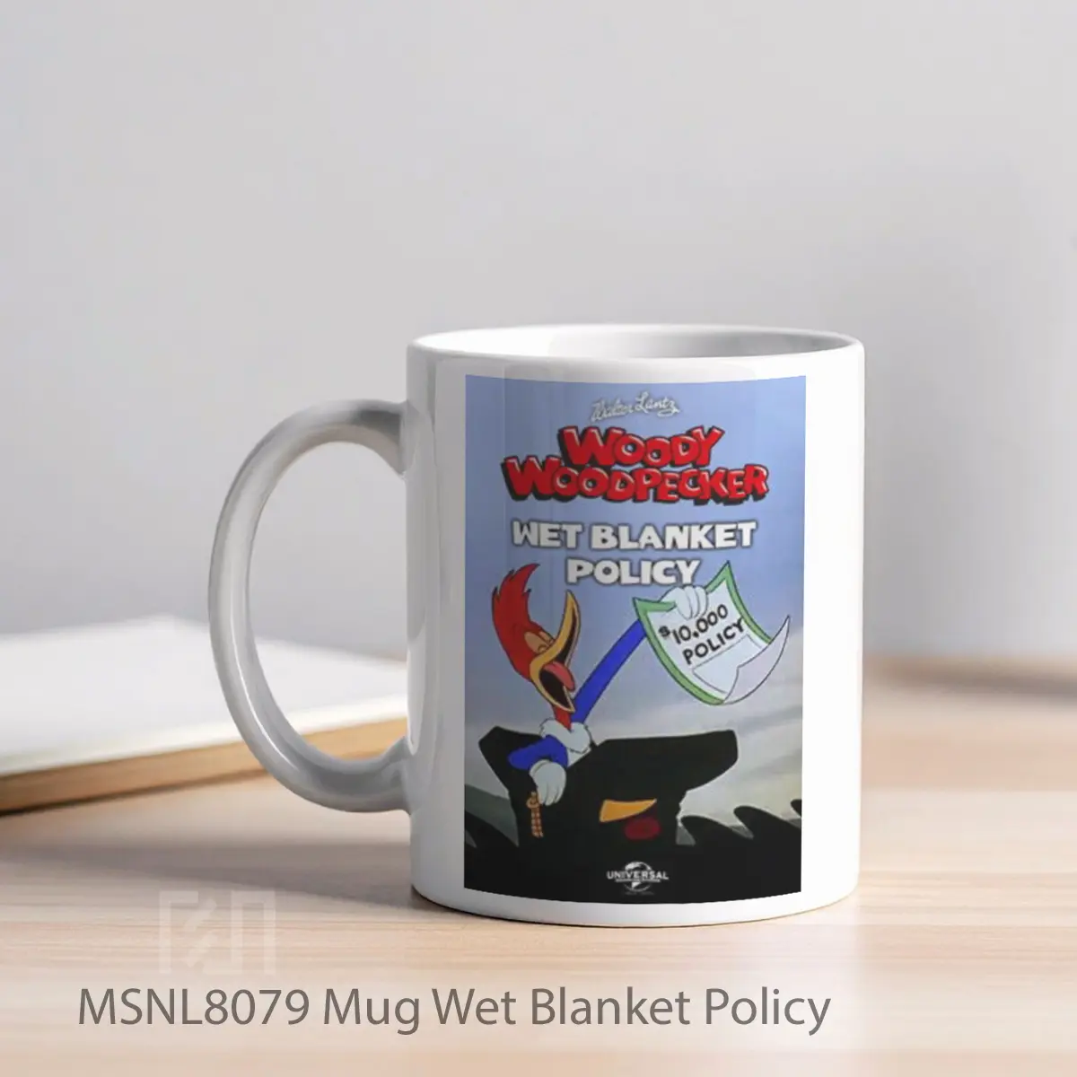 Mug Wet Blanket Policy Gelas Keramik Tema Film MSNL8079 - Tampak Kiri