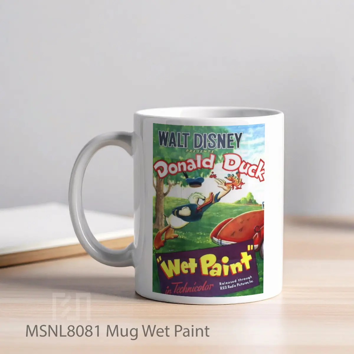 Mug Wet Paint Gelas Keramik Tema Film MSNL8081 - Tampak Kiri