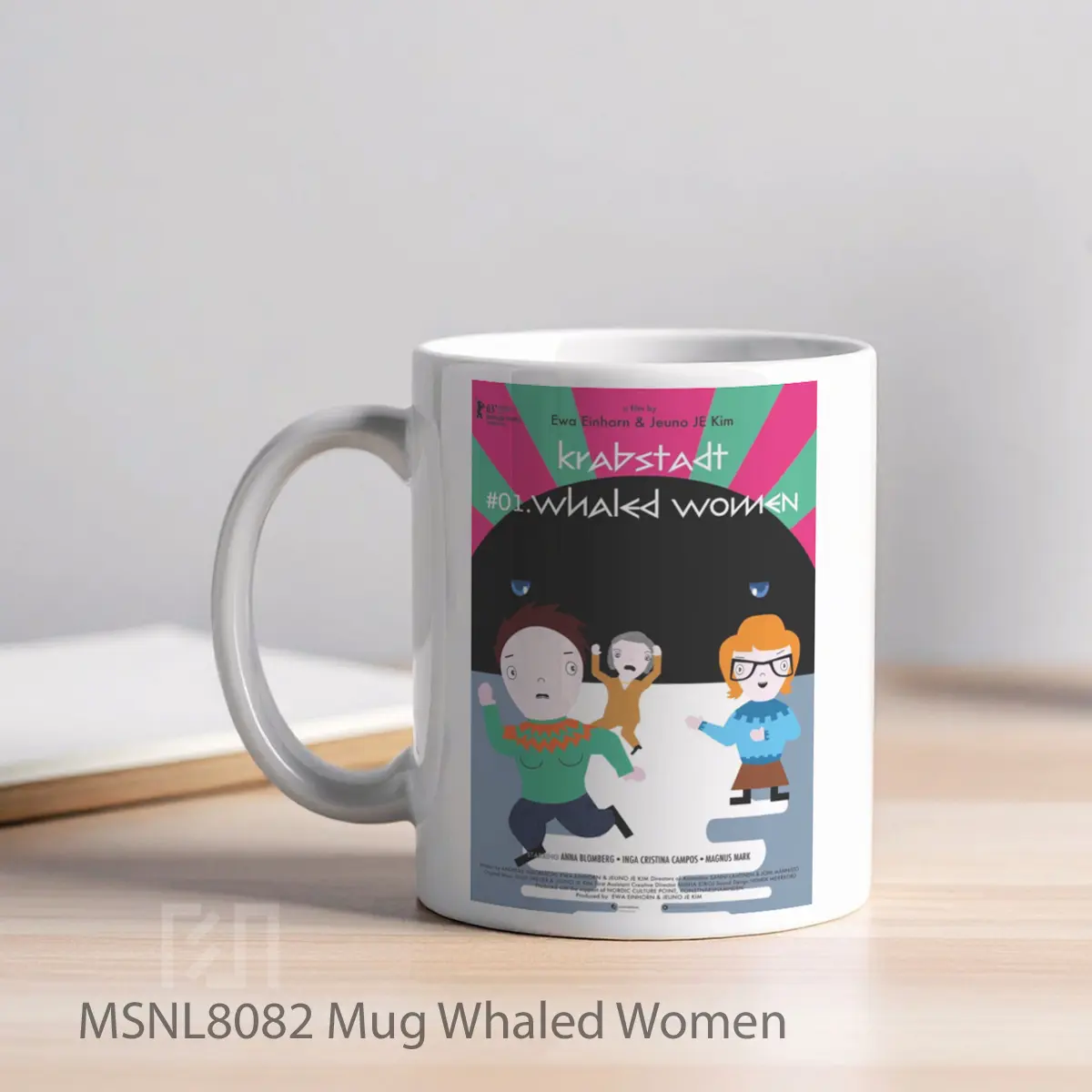 Mug Whaled Women Gelas Keramik Tema Film MSNL8082 - Tampak Kiri