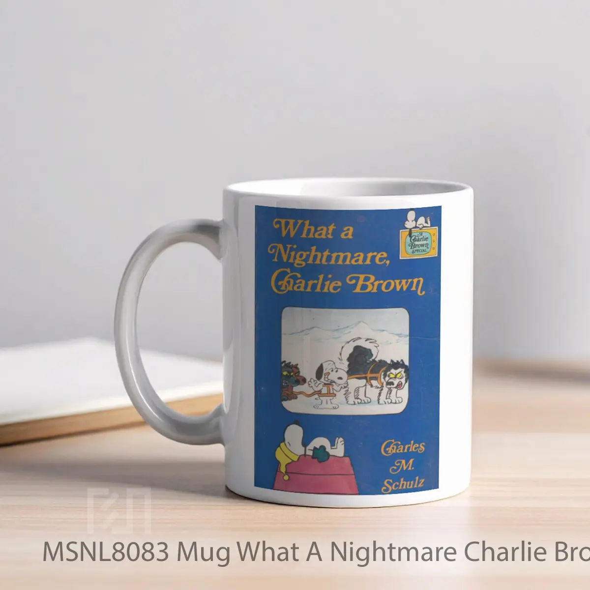 Mug What A Nightmare Charlie Brown Gelas Keramik Tema Film MSNL8083 - Tampak Kiri