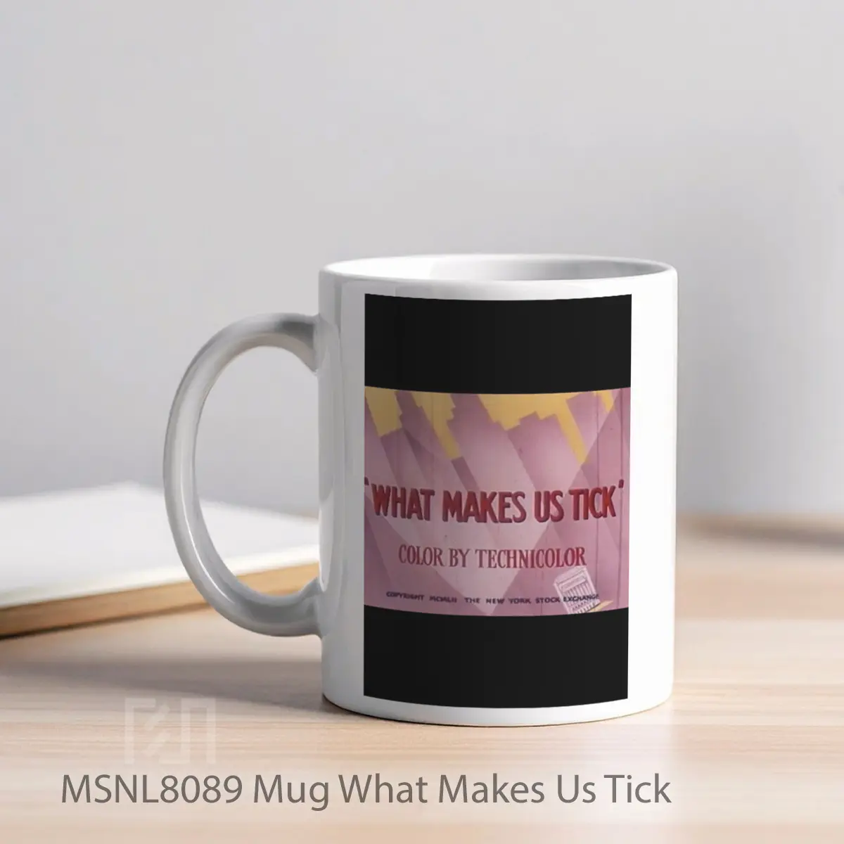 Mug What Makes Us Tick Gelas Keramik Tema Film MSNL8089 - Tampak Kiri