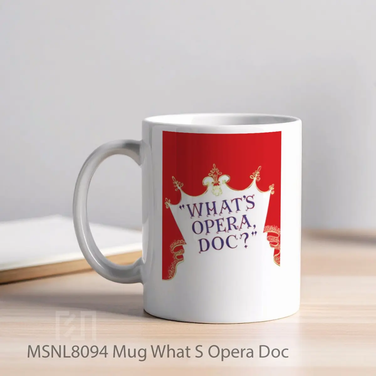 Mug What S Opera Doc Gelas Keramik Tema Film MSNL8094 - Tampak Kiri