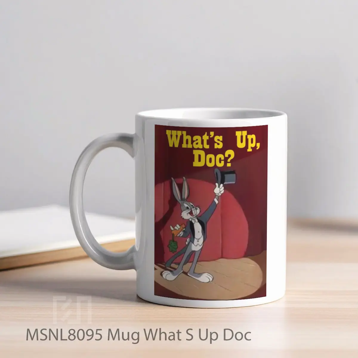 Mug What S Up Doc Gelas Keramik Tema Film MSNL8095 - Tampak Kiri