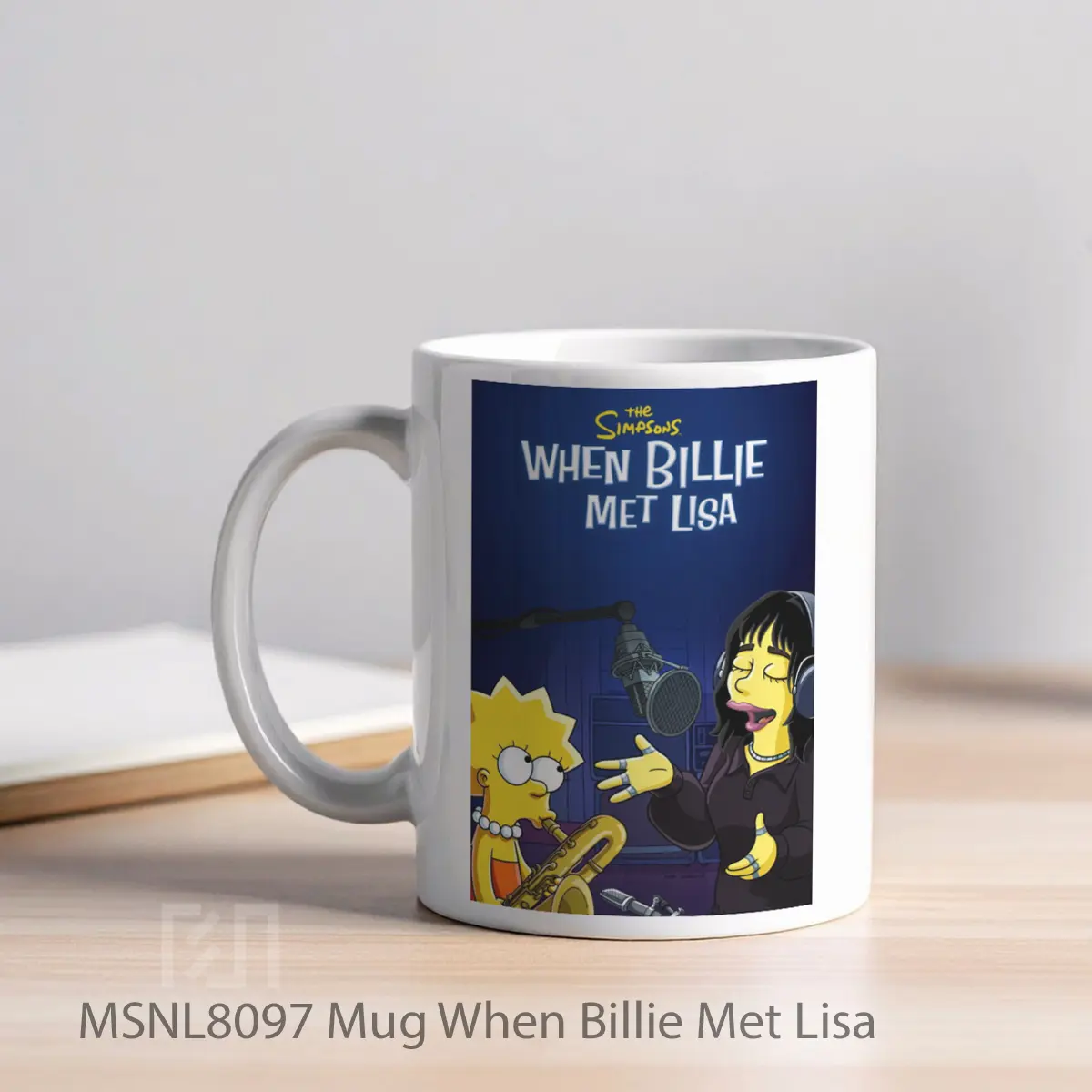 Mug When Billie Met Lisa Gelas Keramik Tema Film MSNL8097 - Tampak Kiri