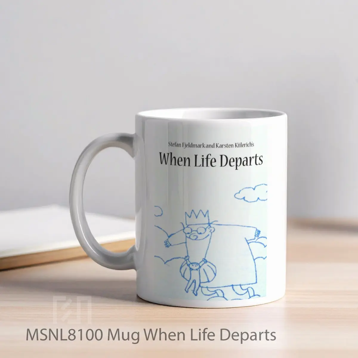 Mug When Life Departs Gelas Keramik Tema Film MSNL8100 - Tampak Kiri