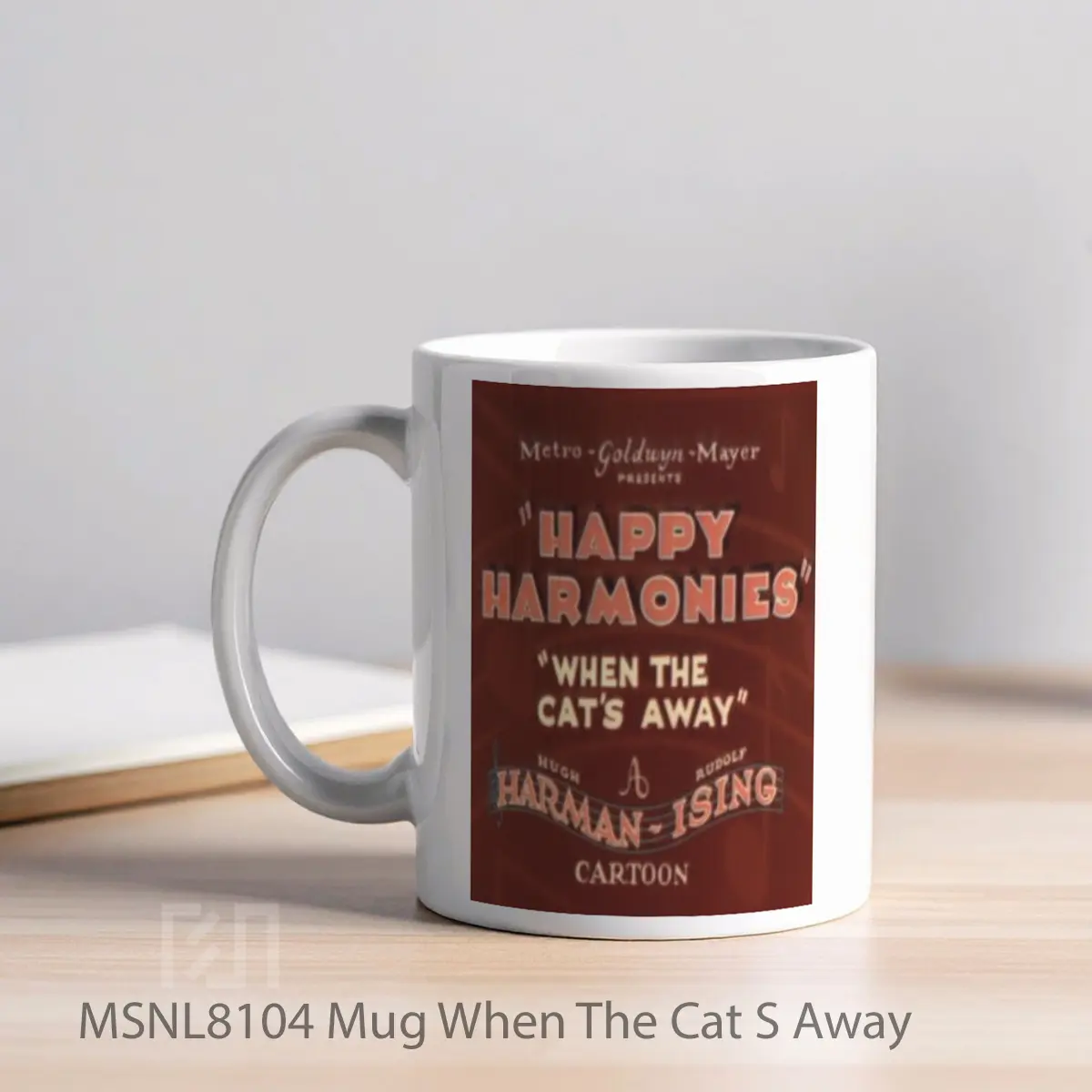 Mug When The Cat S Away Gelas Keramik Tema Film MSNL8104 - Tampak Kiri