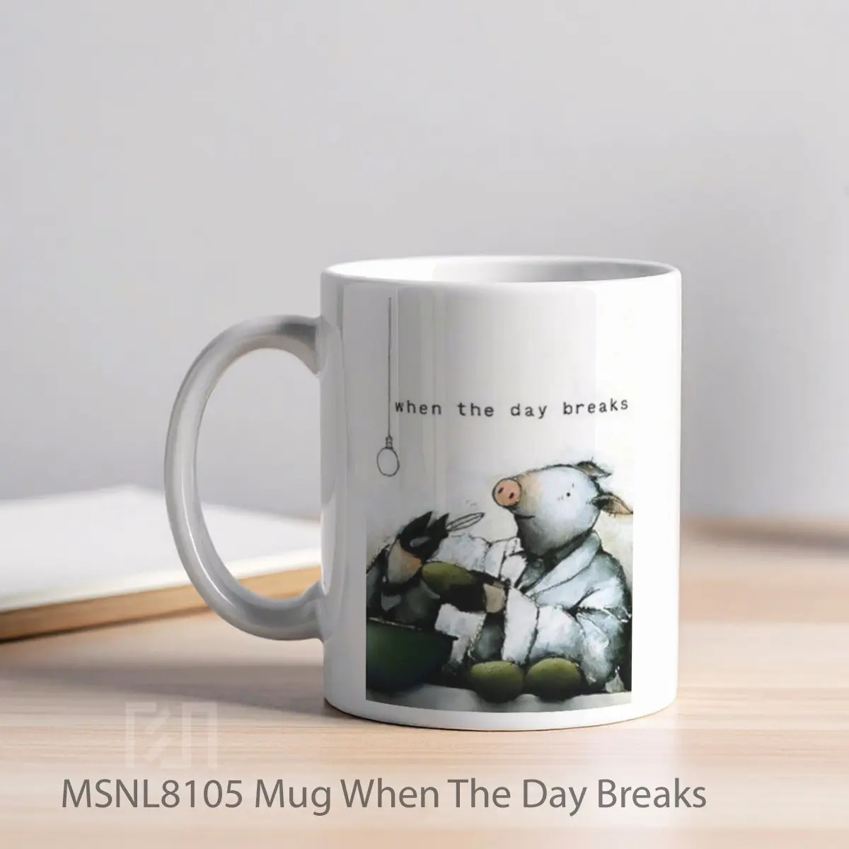 Mug When The Day Breaks Gelas Keramik Tema Film MSNL8105 - Tampak Kiri