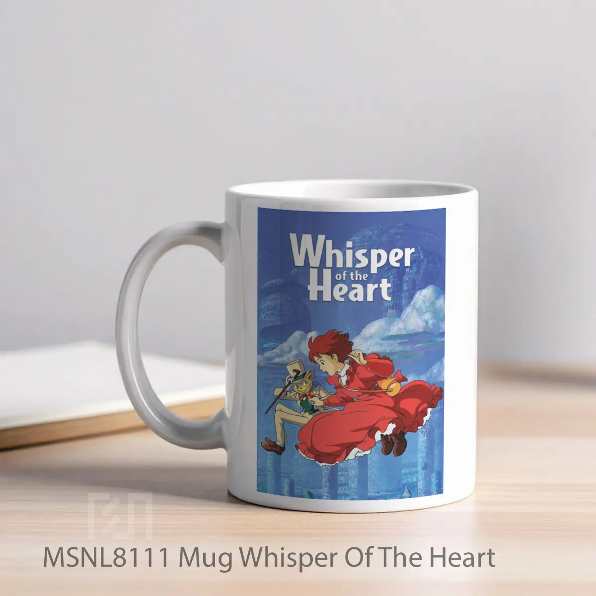 Mug Whisper Of The Heart Gelas Keramik Tema Film MSNL8111 - Tampak Kiri